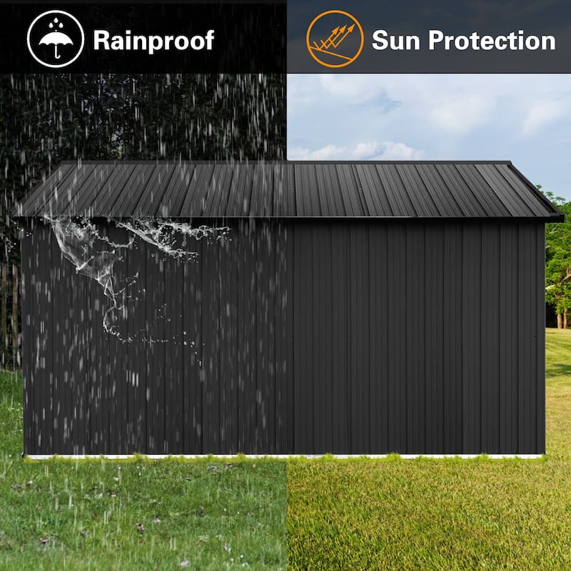Metal garden sheds 10ftx12ft outdoor storage sheds with window