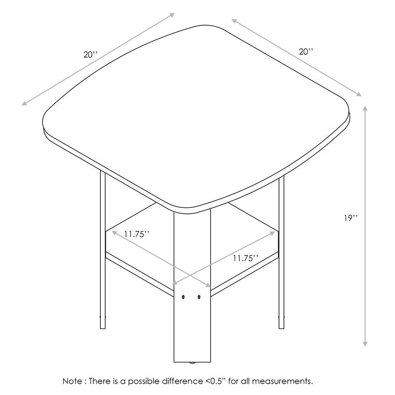 Furinno Simple Design End/SideTable, Set of 2