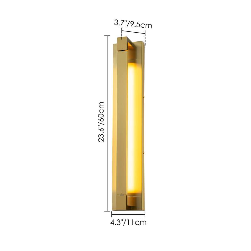 23.6" W Mid-Century Modern Gold Linear Design Adjustable Rotatable Intergrated LED Bathroom Vanity Light