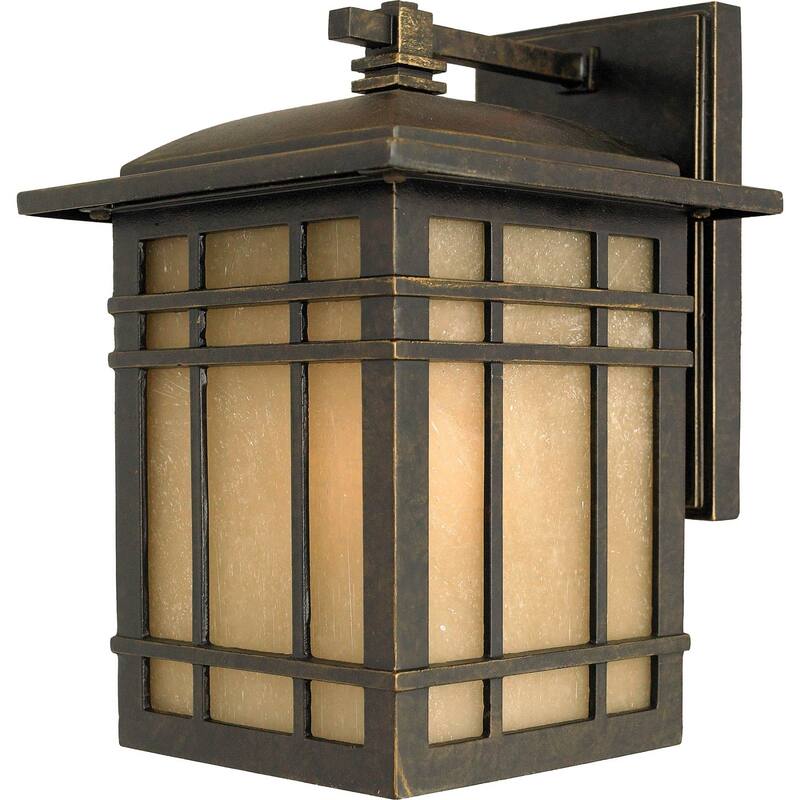 Roseto Hickory 1 Light 10" Tall Outdoor Wall Sconce with Opaque Linen - Imperial Bronze