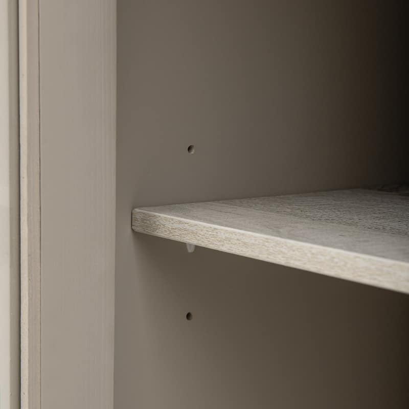 34" Tall MDF 3-door Accent Cabinet with Adjustable Shelf