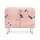 preview thumbnail 7 of 10, Deny Designs Flamingo Pink Credenza (Birch or Walnut, 2 Leg Options) Wood Finish - Birch/Wood - Gold Legs