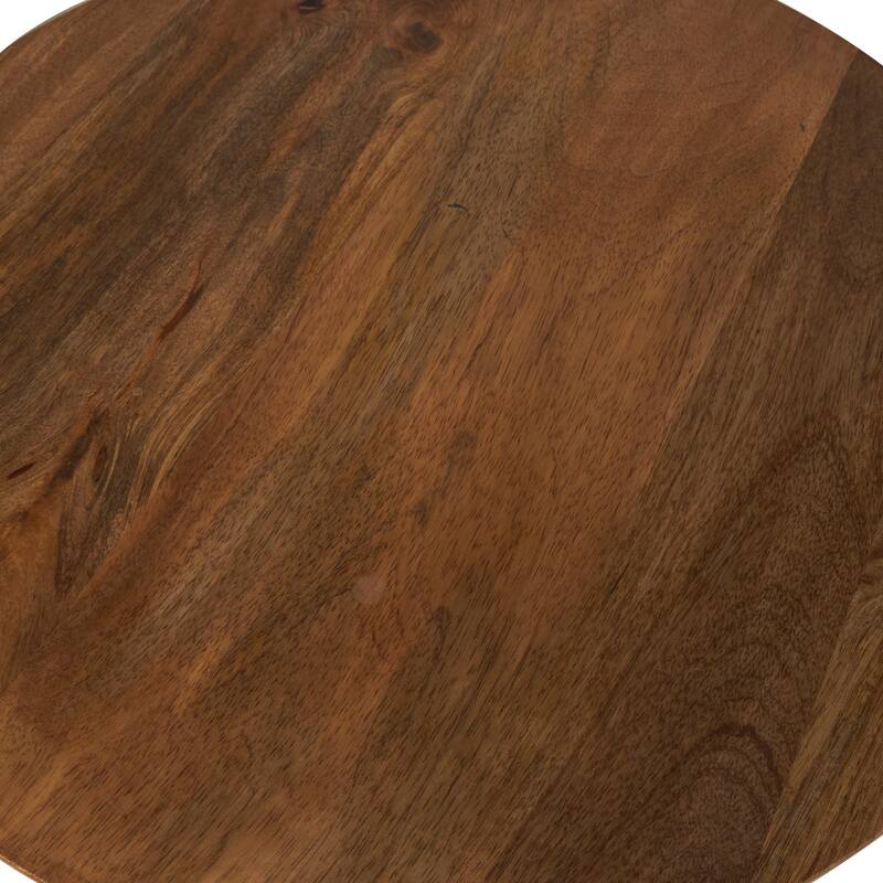 Brown Mango Wood Handmade Accent Table with Elevated Bases (Set of 3)