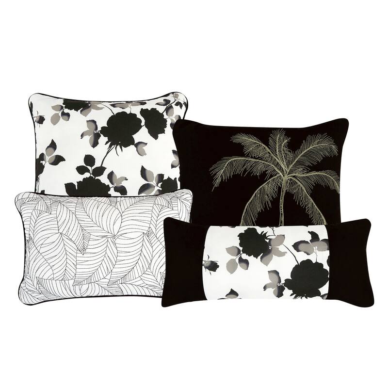 Shatex Kona 7 Pieces Ink Wash Flowers Bedding Comforter Set All-season Reversible Bed in a Bag