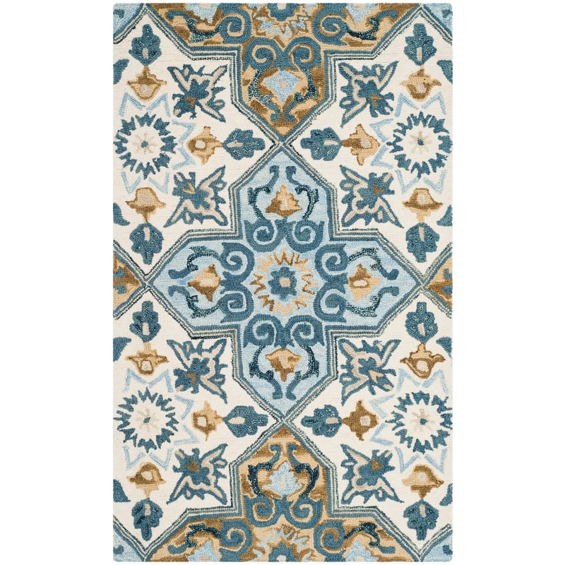 SAFAVIEH Handmade Suzani Rosanda Boho Tribal Wool Rug