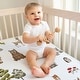 preview thumbnail 4 of 4, Sweet Jojo Designs Woodland Forest Animals Boy Girl Gender Neutral 2 Pack Fitted Crib Sheets Solid Dark Green and Animal Friends