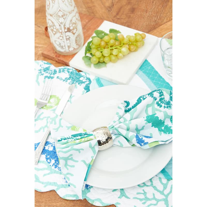 Aquarius Cotton Reversible Napkin Set of 6 - Set of 6