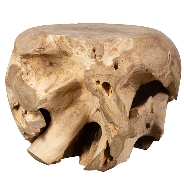 slide 2 of 9, Uttermost Sola Handcrafted Teak Side Table - 25"W x 18"H x 25"D