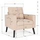 preview thumbnail 18 of 31, Costway Set of 2 Modern Tufted Accent Chair Linen Upholstered Armchair
