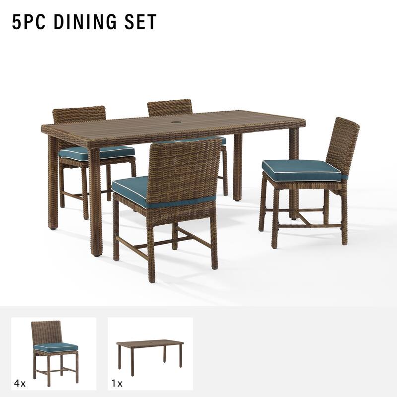 Crosley Bradenton 5Pc Outdoor Wicker Dining Set