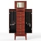 preview thumbnail 10 of 8, Costway Wood Jewelry Cabinet Armoire Storage Box Chest Stand Organizer - 10.5'' X16'' X40''