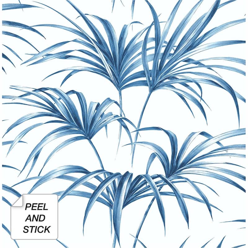 NextWall Tropical Palm Leaf Peel and Stick Removable Wallpaper