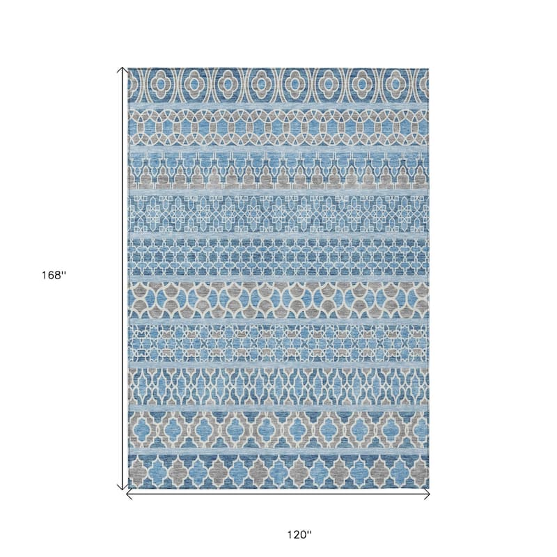 HomeRoots Quatrefoil Transitional Rectangle Outdoor Rug