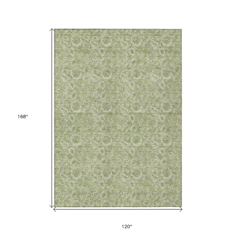 HomeRoots Floral Transitional Rectangle Outdoor Rug