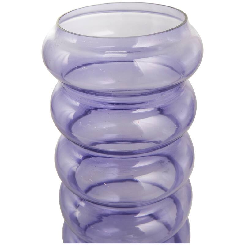 Purple Glass Bubble Decorative Vase (Set of 2)