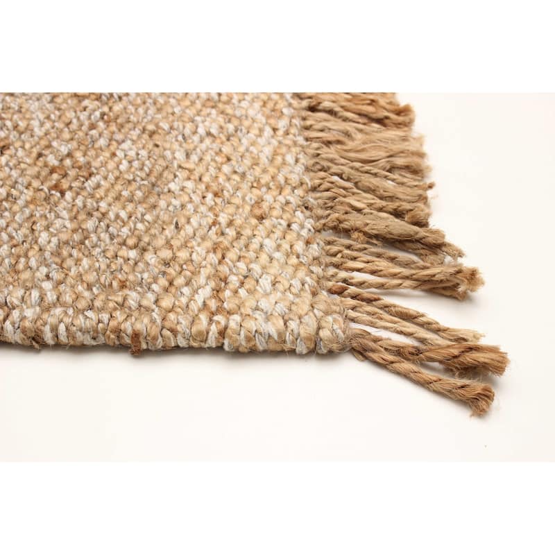 ECARPETGALLERY Flat-Weave Palas Denizli Tan Jute Kilim - 5'1 x 7'1