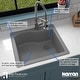 preview thumbnail 24 of 54, Karran Drop-In Quartz Composite 25 in. Single Bowl Kitchen Sink Kit