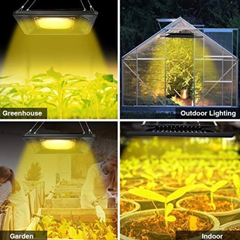 Outdoor 50W Waterproof Led Grow Light Warm Light - Black