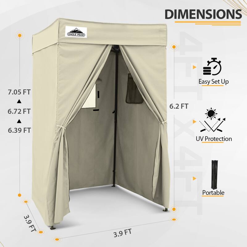 EAGLE PEAK Flex Compact 4x4 Pop-up Canopy Changing Room, Portable Privacy Dressing Room
