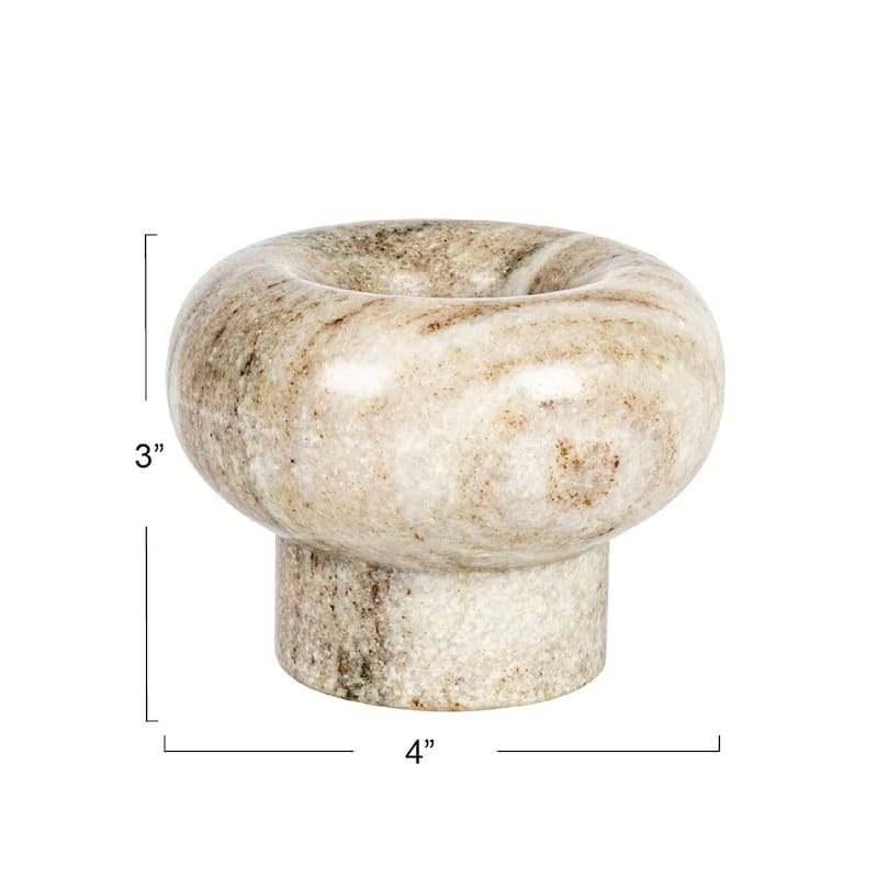 Marble Tealight Holder - 4.0"L x 4.0"W x 3.0"H