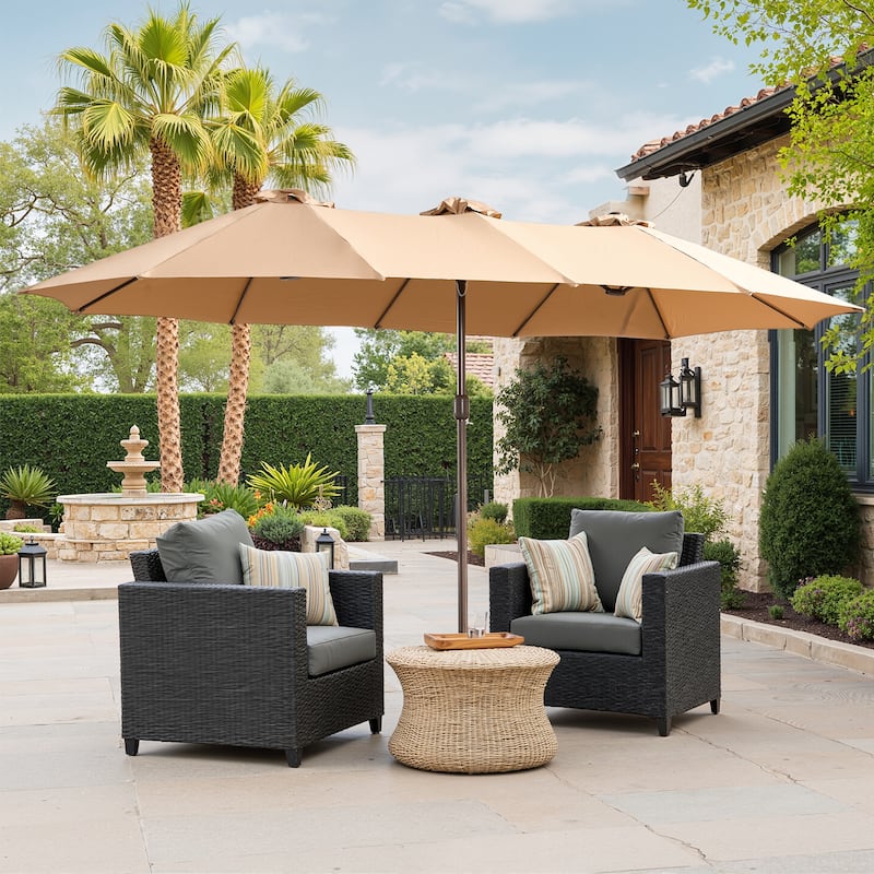 XIZZI Patio Umbrella Oversized Outdoor Shade with Base