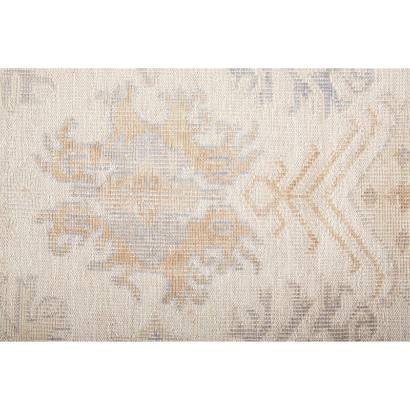 Tierney Eco Friendly PET Oushak Rug, Ivory/Tan/Stone Blue, Area Rug