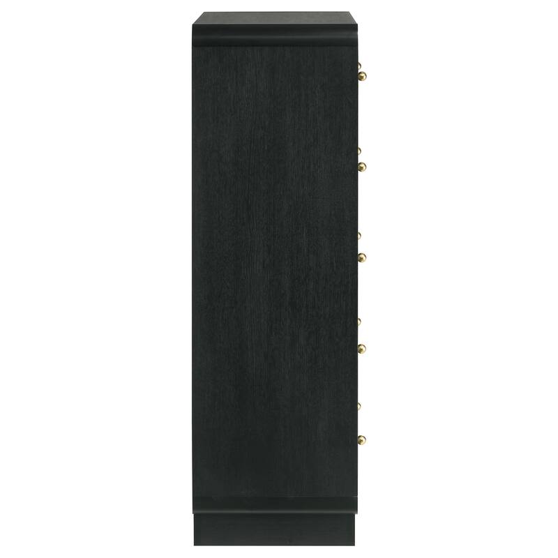 Burton Black 5-drawers Chest of Drawers