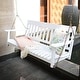preview thumbnail 16 of 20, Cambridge Casual Alston Traditional Mahogany Wood Porch Swing White