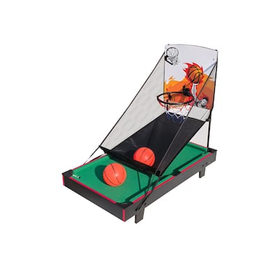 Multi Game Table 36" 2 in 1 Basketball Billiards Parent child Games Indoor Outdoor Game Room Family