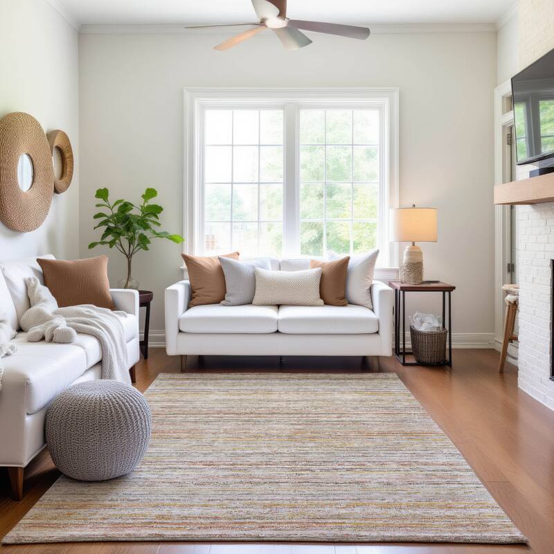 Premium Washable Super Soft Ombre Stripes Mayfield Rug