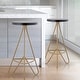 preview thumbnail 41 of 49, Trinity Modern Round Metal Backless Bar Stool with Hairpin Legs and Integrated Footrest for Kitchen Island & Home Bar