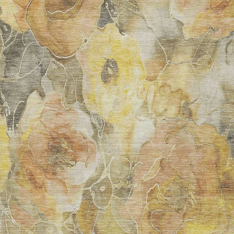 HomeRoots Floral Transitional Rectangle Outdoor Rug