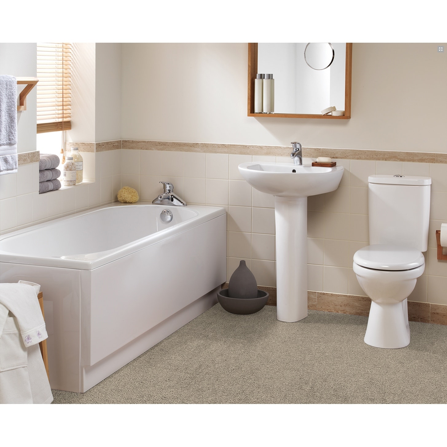 Room Size 5' x 8' Washable Bathroom Carpet - On Sale - Bed Bath & Beyond -  27189297