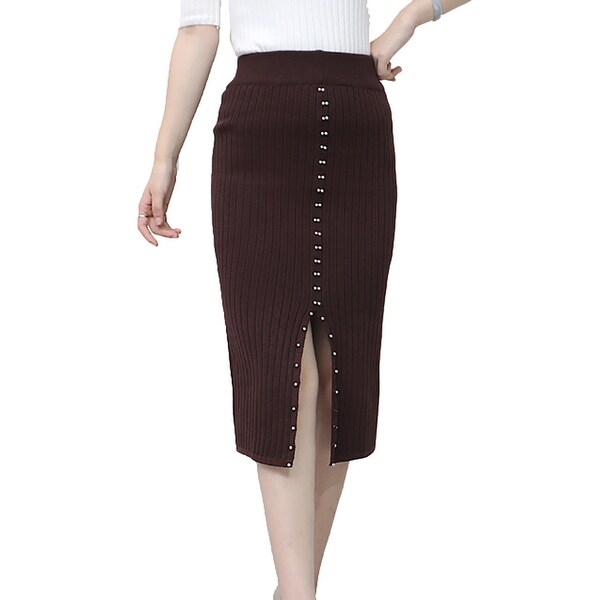 Knit skirts knee length clearance