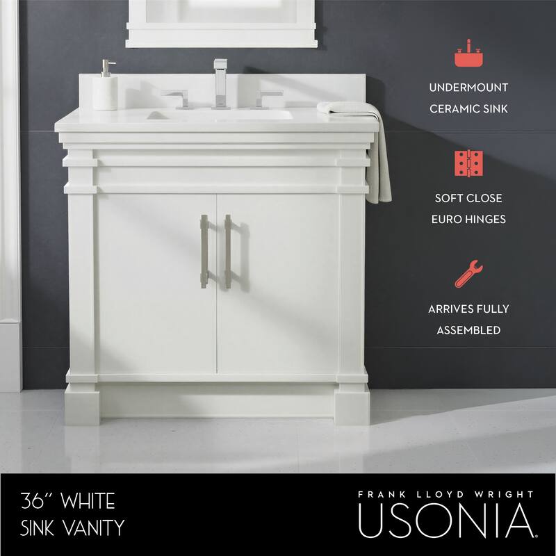 Frank Lloyd Wright USONIA® Harmony 36-inch Wood Sink Vanity