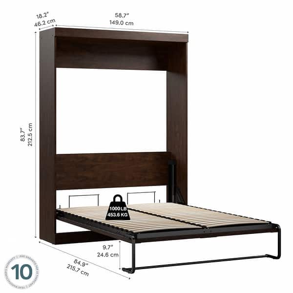 dimension image slide 0 of 4, Pur 59W Full Murphy Bed by Bestar