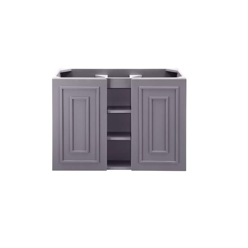 James Martin Vanities Alicante 39.5" Single Vanity Cabinet, w/ White Glossy Composite Stone Top