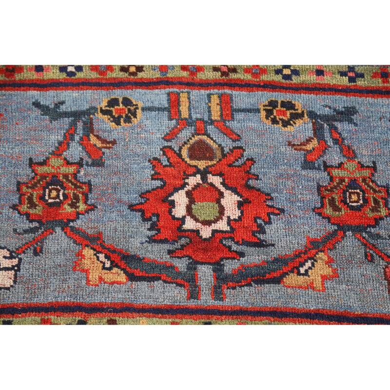 Hand Knotted Oriental 100% Wool Carpet Traditional Floral Red Bidjar Area Rug - 18' 11'' X 11' 7''