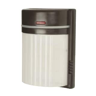 Led Security 7.5-inch Bronze LED Outdoor Sconce, White Polycarbonate Shade