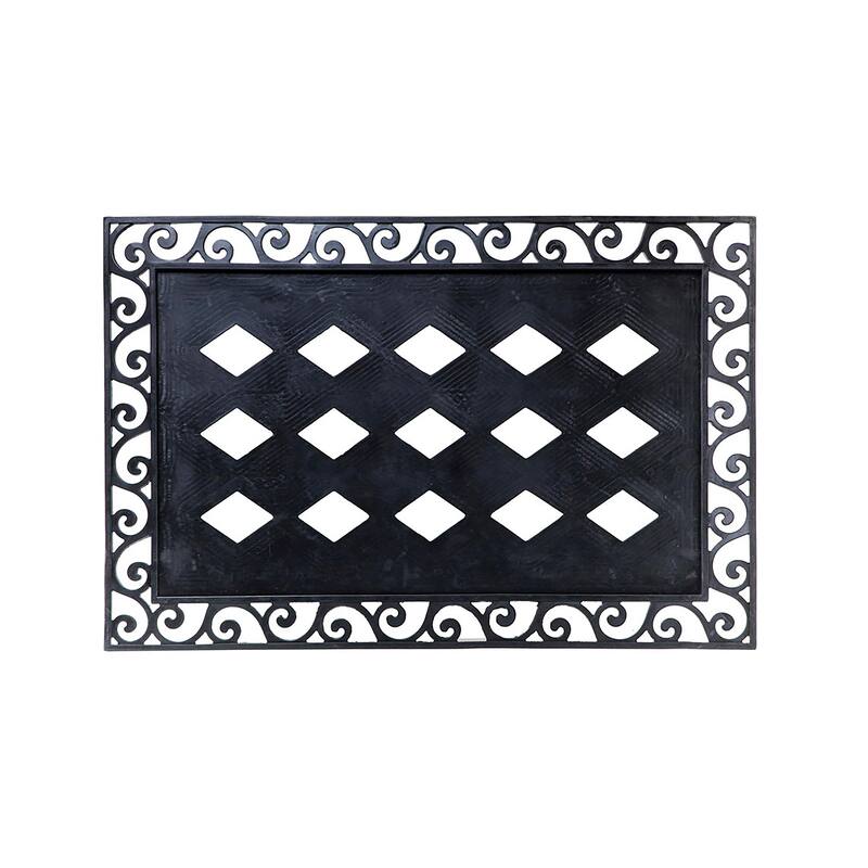 36" x 24" Cutout Scroll Floor Mat Tray