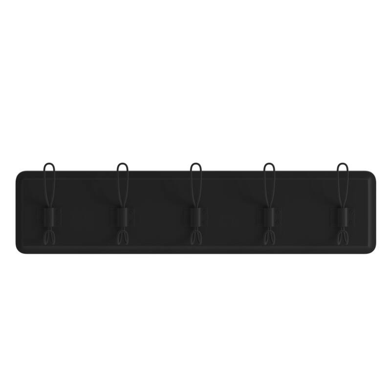 Wall Mounted Storage Rack with Upper Shelf and Storage Hooks