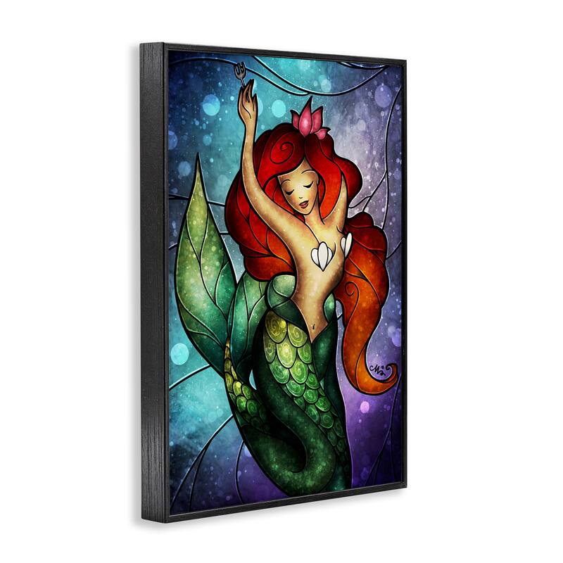 Stupell Undersea Dreaming Mermaid Framed Giclee Art Design By Mandie Manzano