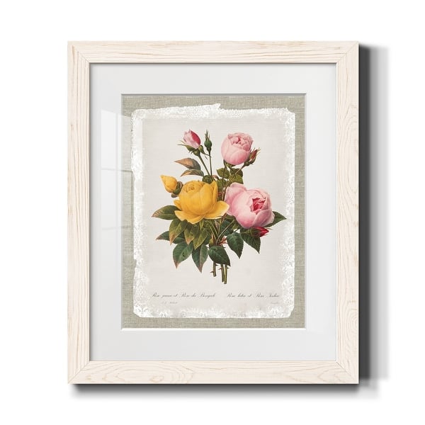 Designart 'Beautiful Bouquet With Roses and Hudrangea' Farmhouse Framed Art  Print 