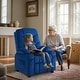 preview thumbnail 47 of 79, MCombo Big Kids Recliner Chair with Cup Holders , Velvet Fabric
