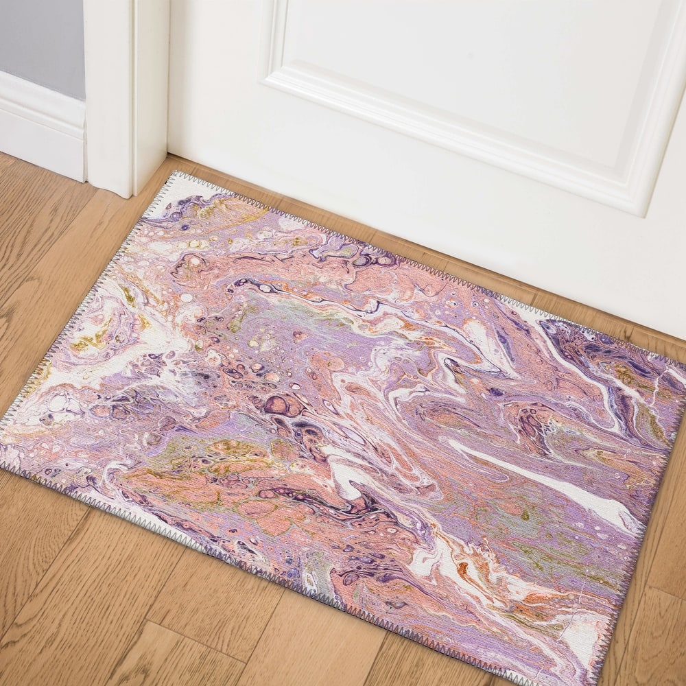 Indoor/ Outdoor Addison Karina Abstract Washable Area Rug