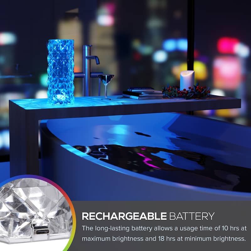 Catalina Prismatic Color-Changing Accent Lamp