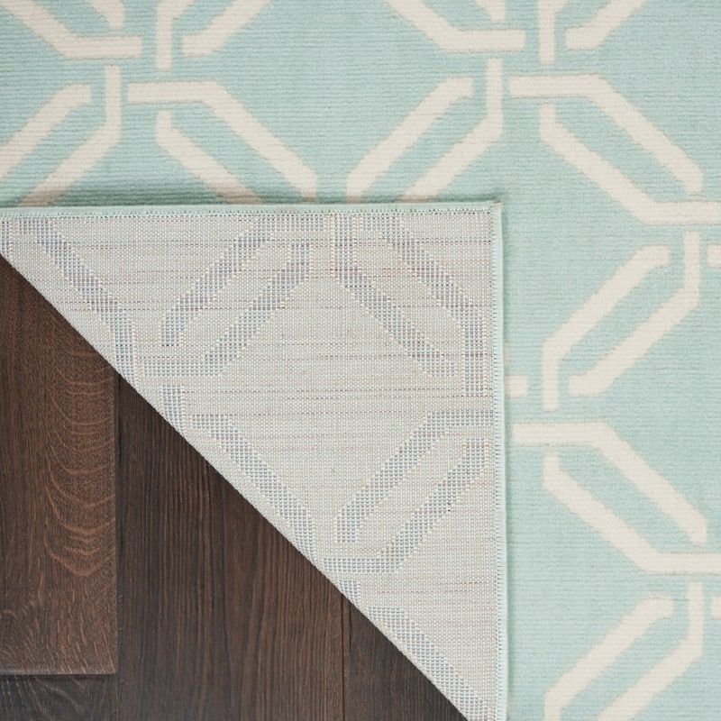 Kicin Power Loomed Non Skid Stain Resistant Area Rug By HomeRoots - 87' X '63' X '0.5