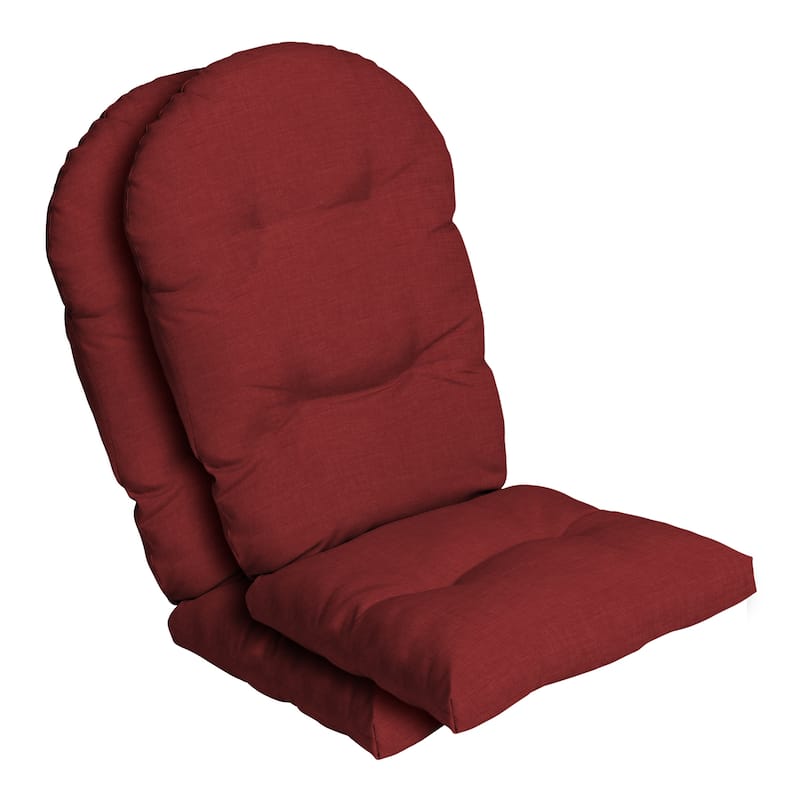 ARDEN Outdoor Plush Modern Tufted Adirondack Cushion, Set of 2, 20 x 18 - Ruby Red Leala