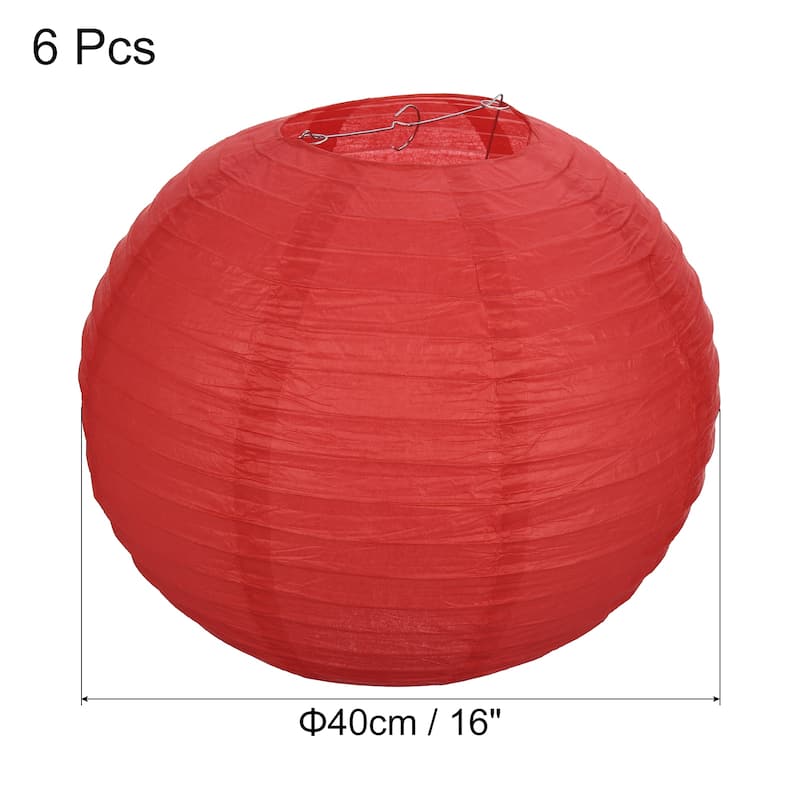 6pcs 16 Inch Folding Hanging Paper Lanterns for Wedding Home Party