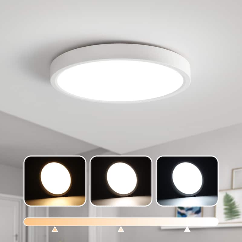 Modern 9.06-inch Round LED Flush Mount Ceiling Lighting for Hallway Bedroom